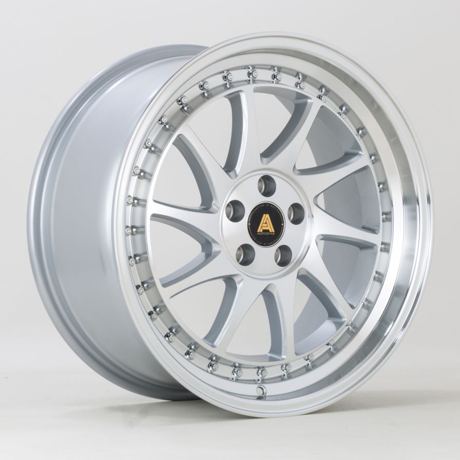 Autostar<br>Vader Polished Front Silver (17x8)